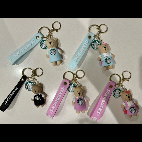 Starbucks inspired bearista Keychain Black brand new - Picture 2 of 3